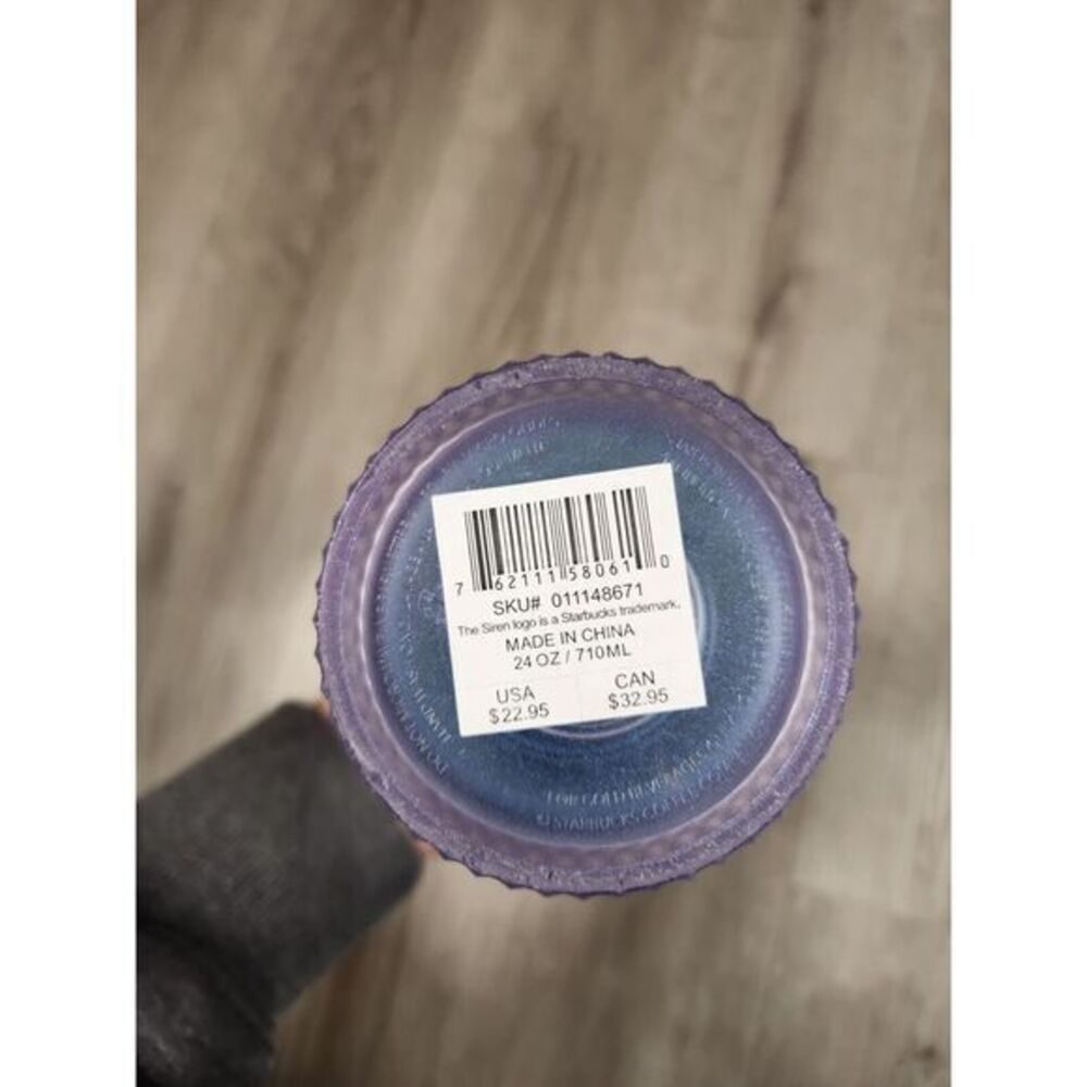 New Starbucks 2024 Studded Blue Purple‎ Lilac Ombre Cold Cup Tumbler 24oz - Picture 3 of 4